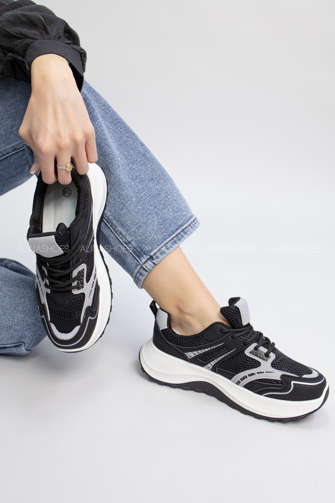 Кроссовки alinashoes черный купить,NaN