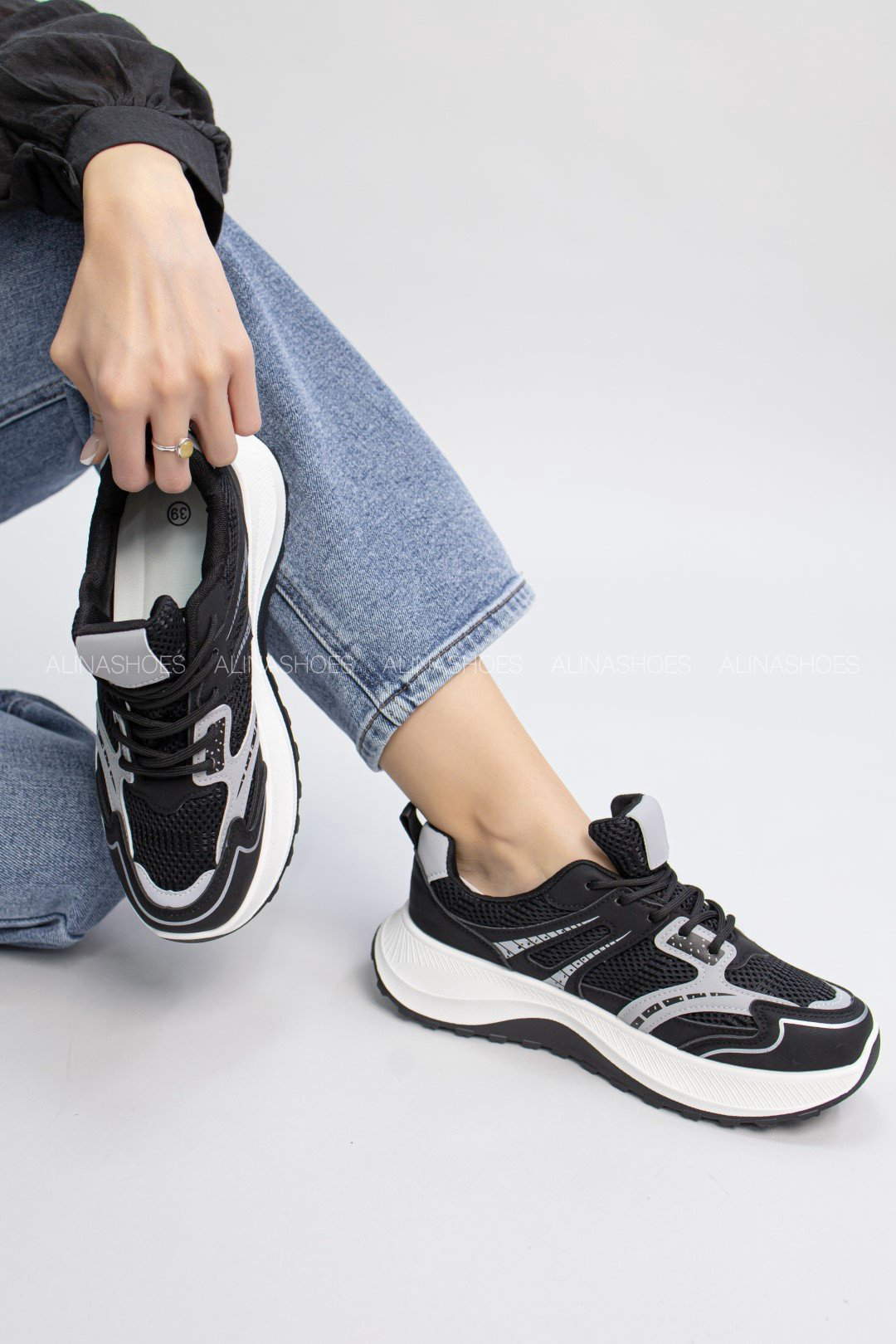 Кроссовки alinashoes черный купить,NaN