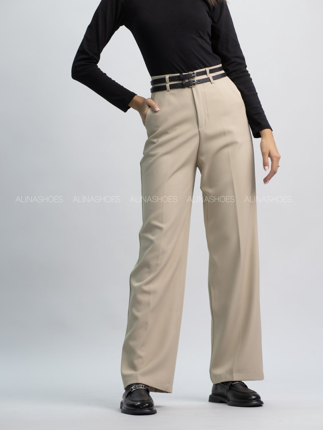 Повседневные брюки alinashoes бежевый купить,NaN