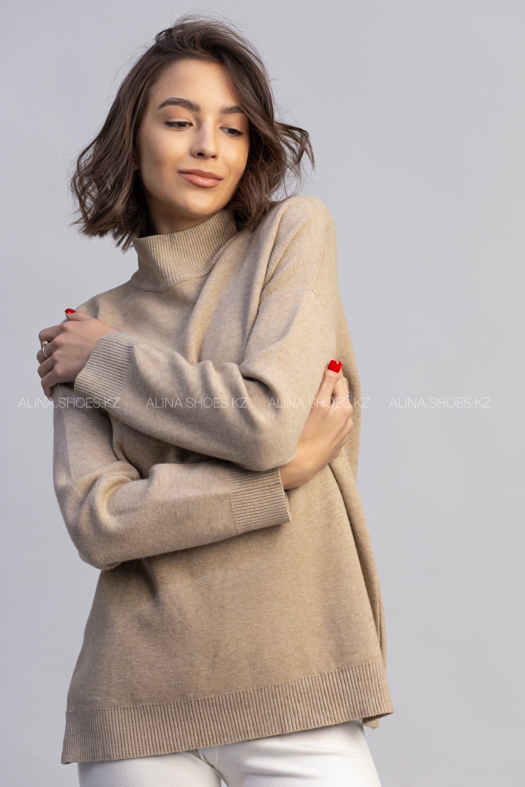Свитер alinashoes коричневый купить,NaN