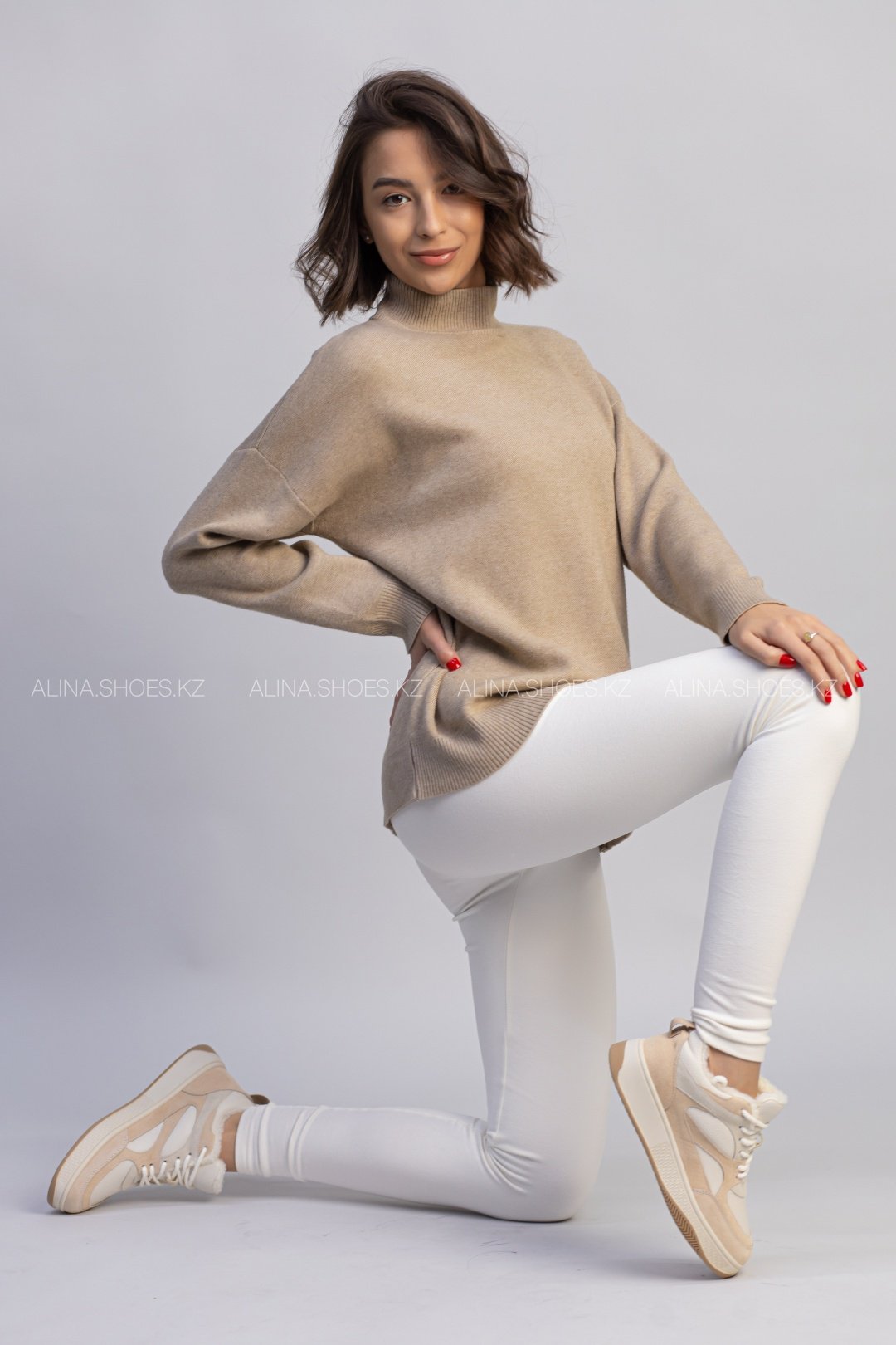 Свитер alinashoes коричневый купить,NaN