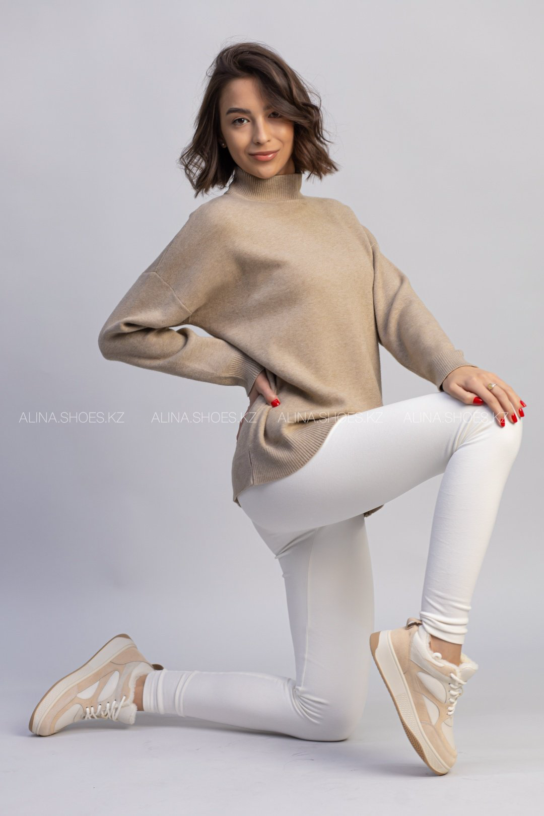 Свитер alinashoes коричневый купить,NaN
