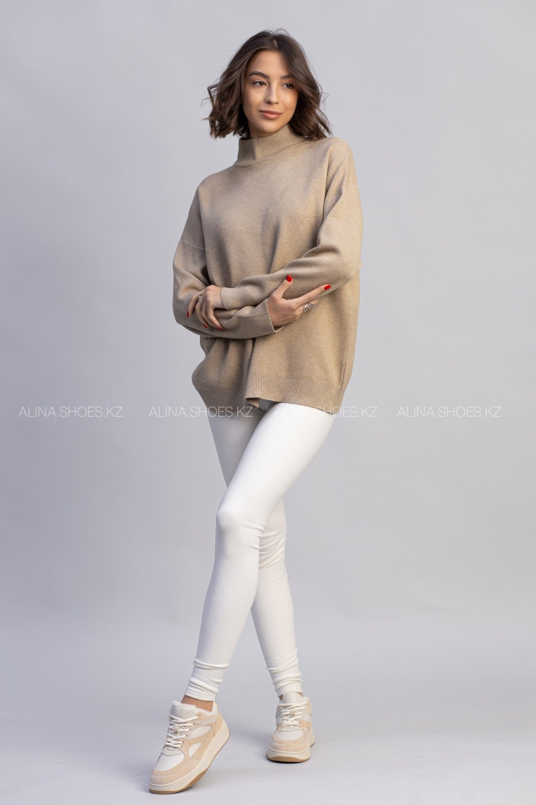 Свитер alinashoes коричневый купить,NaN