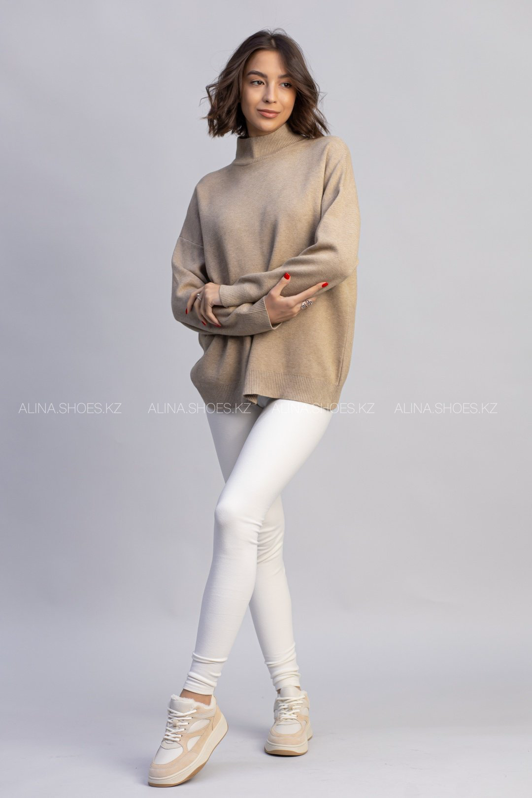 Свитер alinashoes коричневый купить,NaN