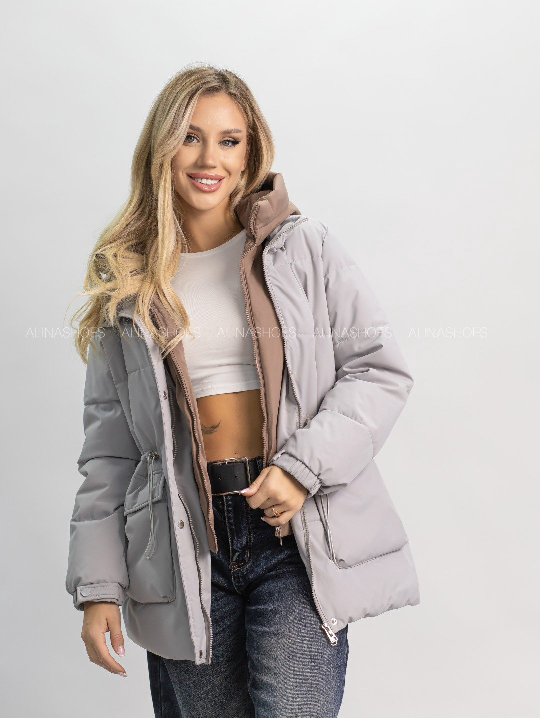 Демисезонная куртка alinashoes серый купить,NaN