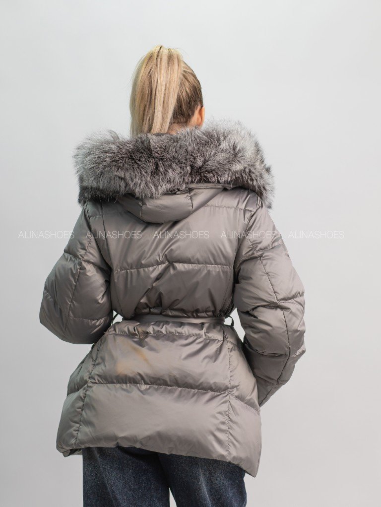 Пуховик alinashoes серый купить,NaN