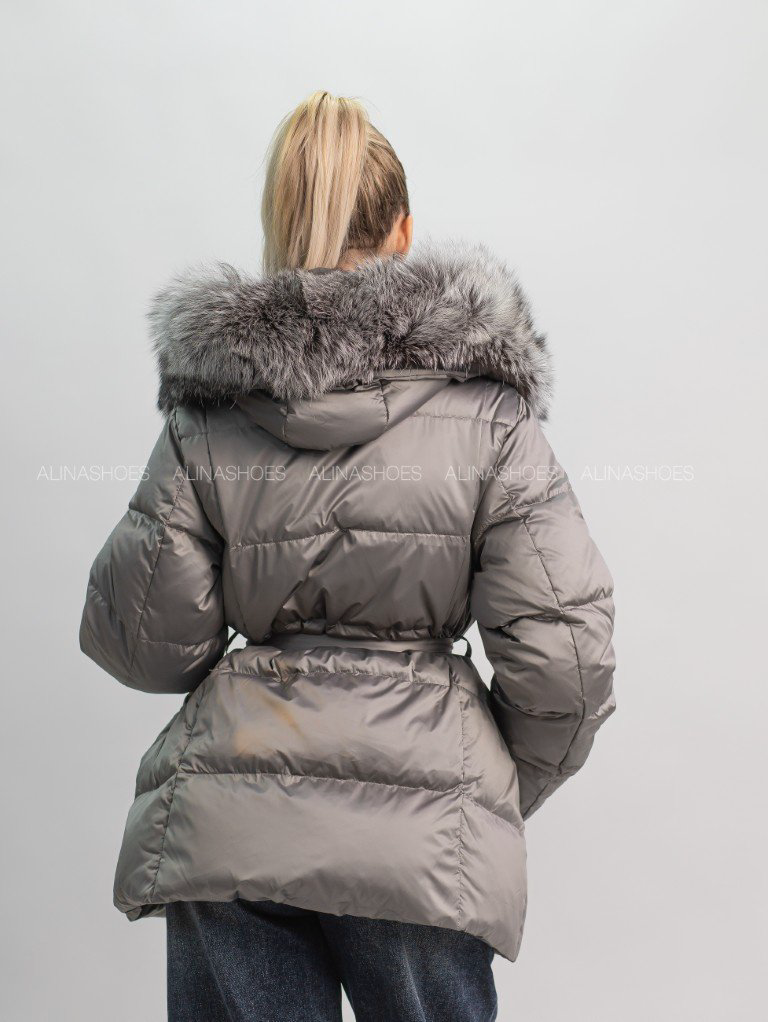 Пуховик alinashoes серый купить,NaN