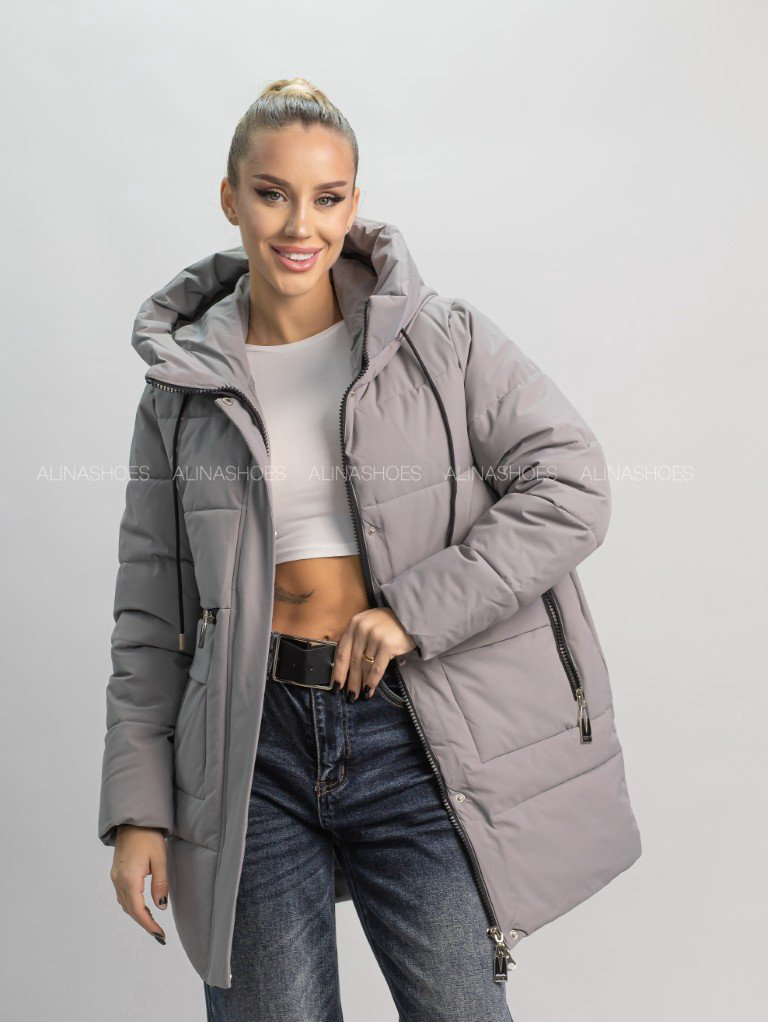 Зимняя куртка alinashoes серый купить,NaN