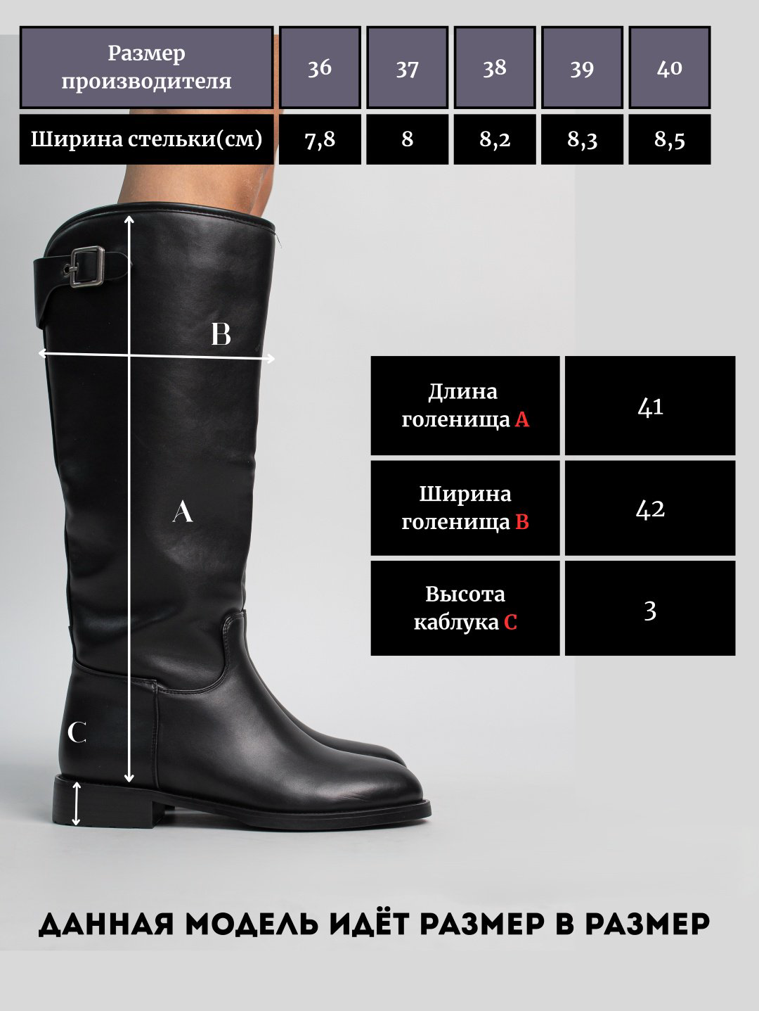 Сапоги alinashoes black 38 купить,NaN
