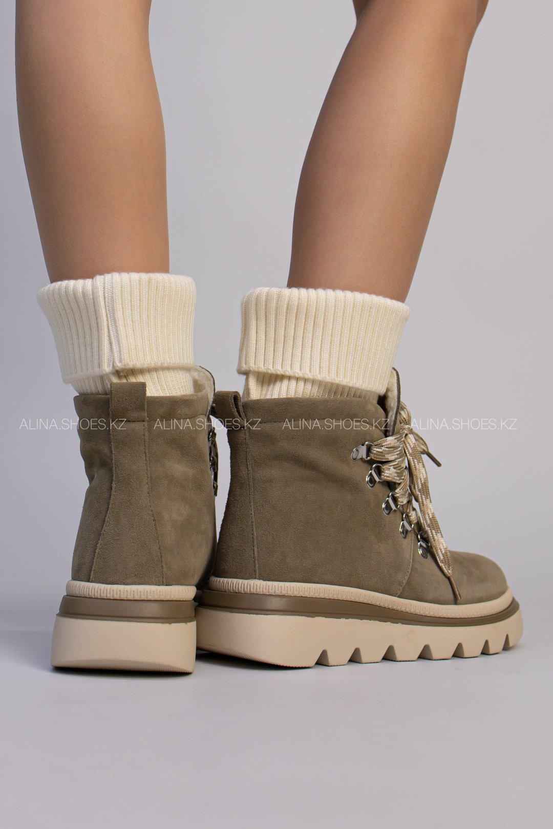 Ботинки alinashoes хаки купить,NaN