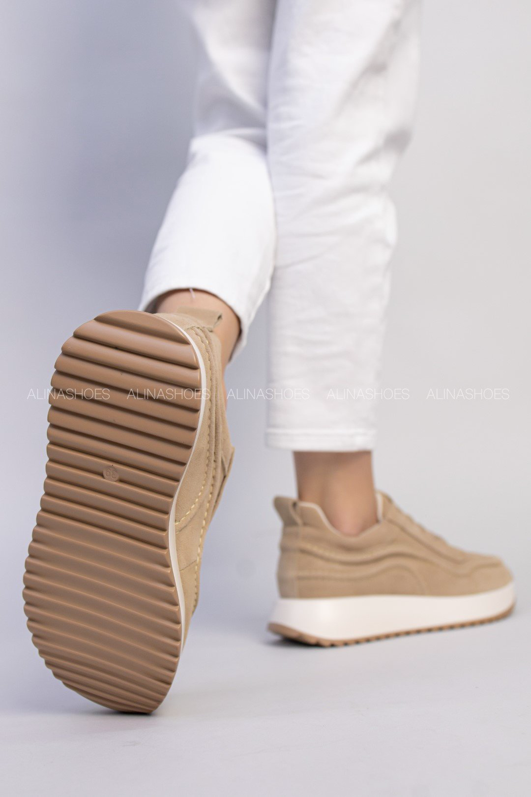Кроссовки alinashoes бежевый купить,NaN