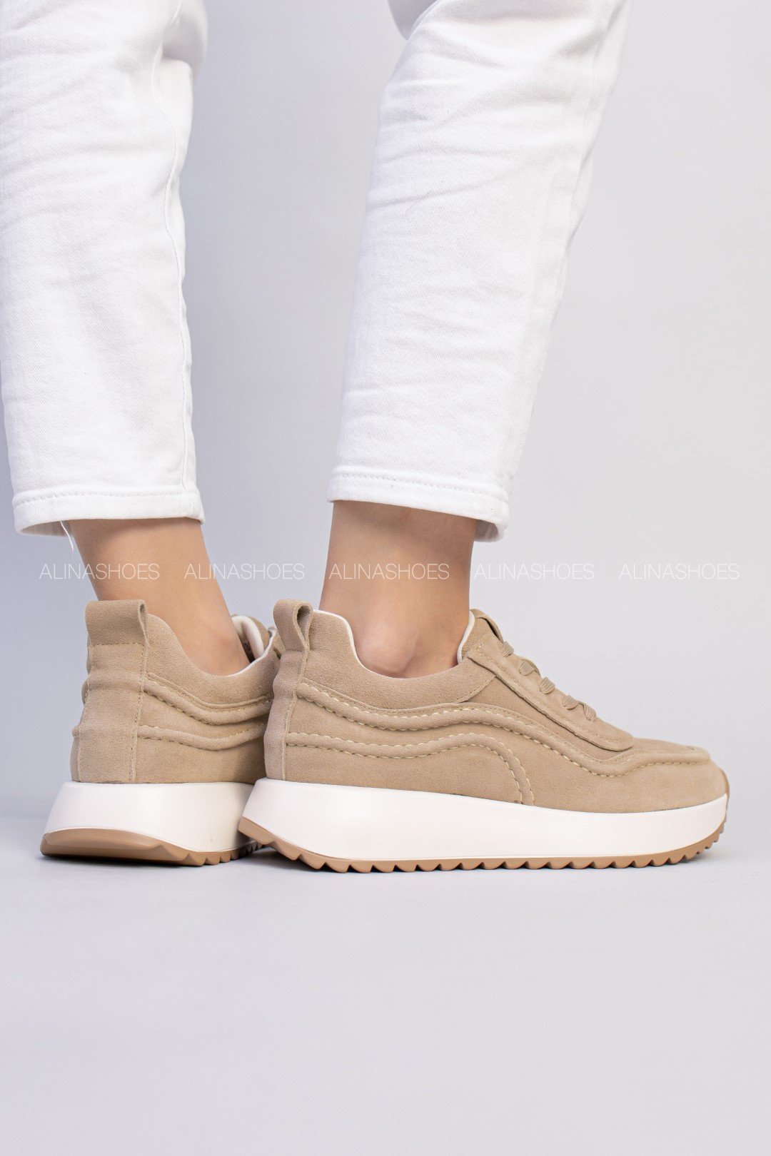 Кроссовки alinashoes бежевый купить,NaN