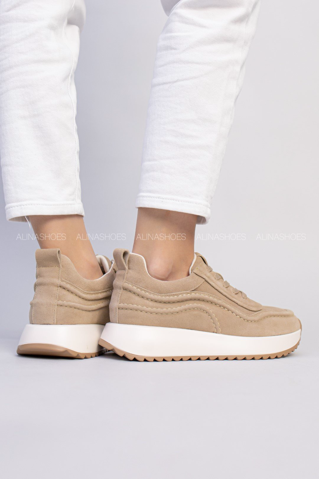 Кроссовки alinashoes бежевый купить,NaN