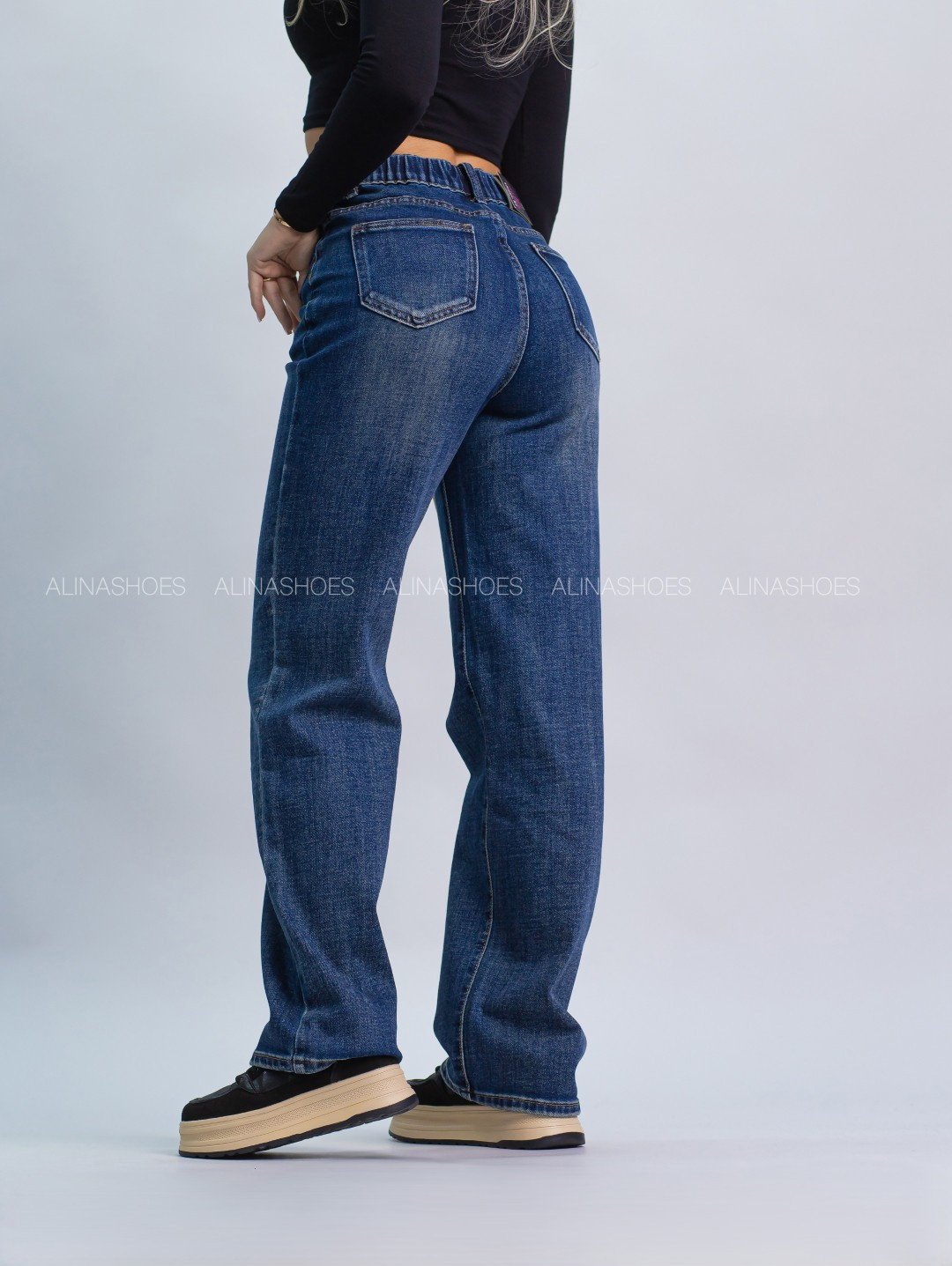 Джинсы прямые alinashoes синий купить,NaN