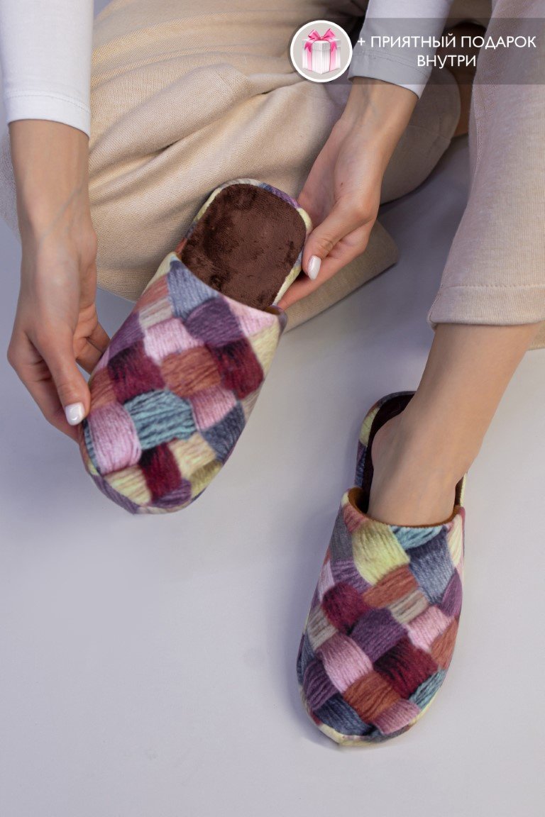 Тапочки alinashoes мультиколор купить,NaN