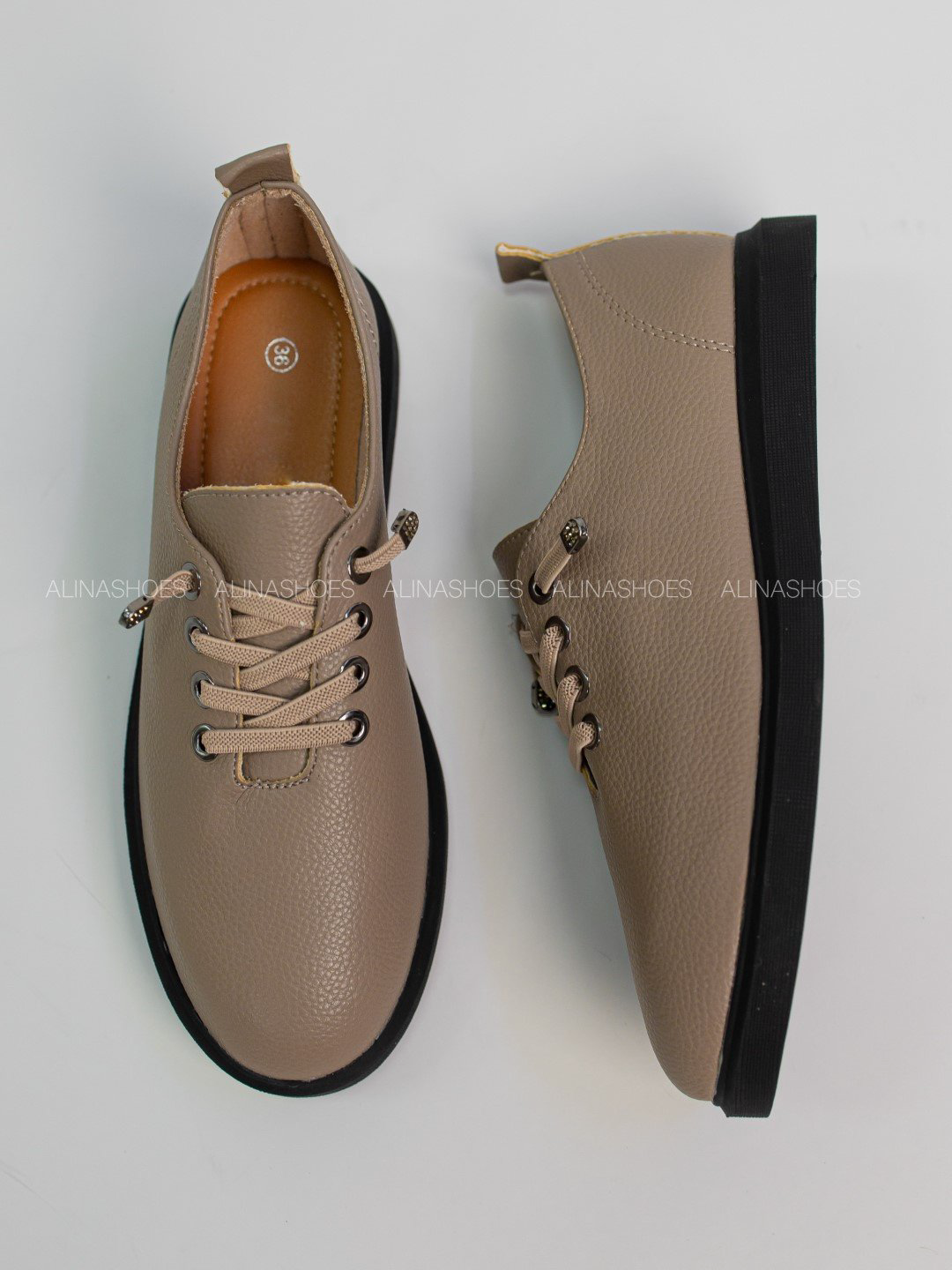 Лоферы alinashoes brown 36 купить,NaN