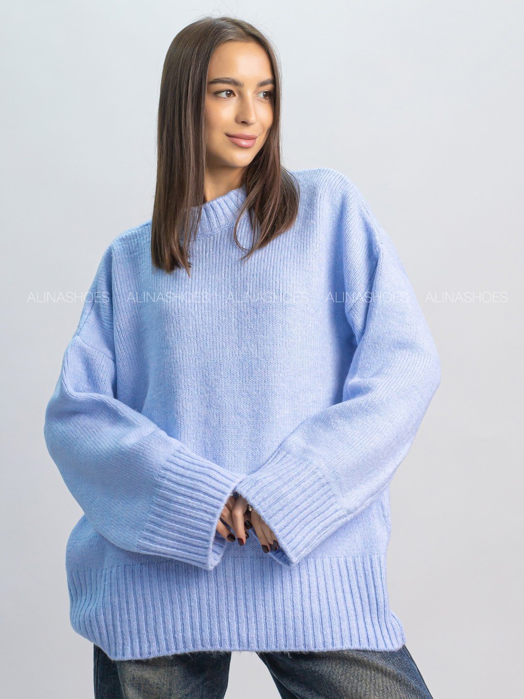 Джемпер alinashoes голубой купить,NaN
