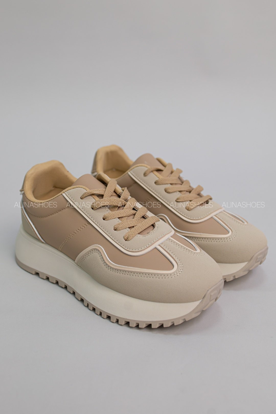 Кроссовки alinashoes бежевый купить,NaN