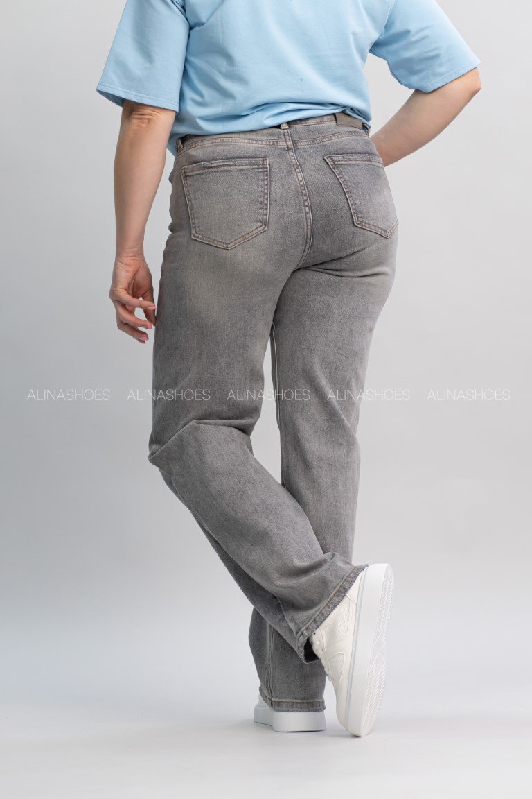 Джинсы прямые alinashoes серый купить,NaN