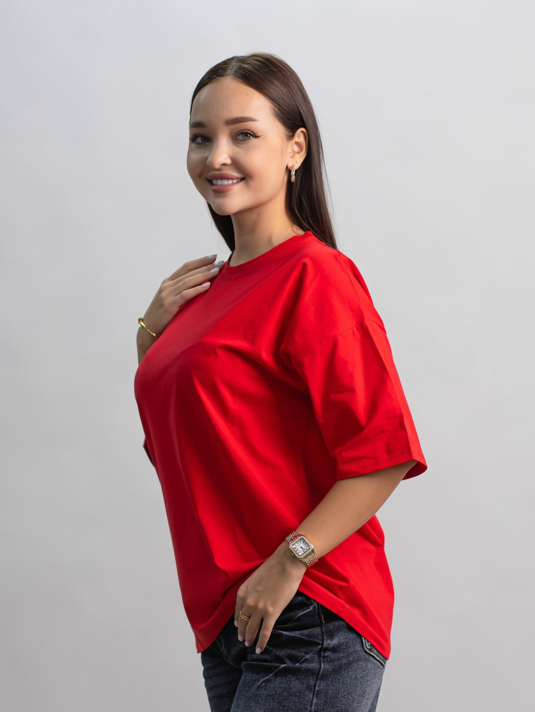 Футболка alinashoes без принта красная one size купить,NaN