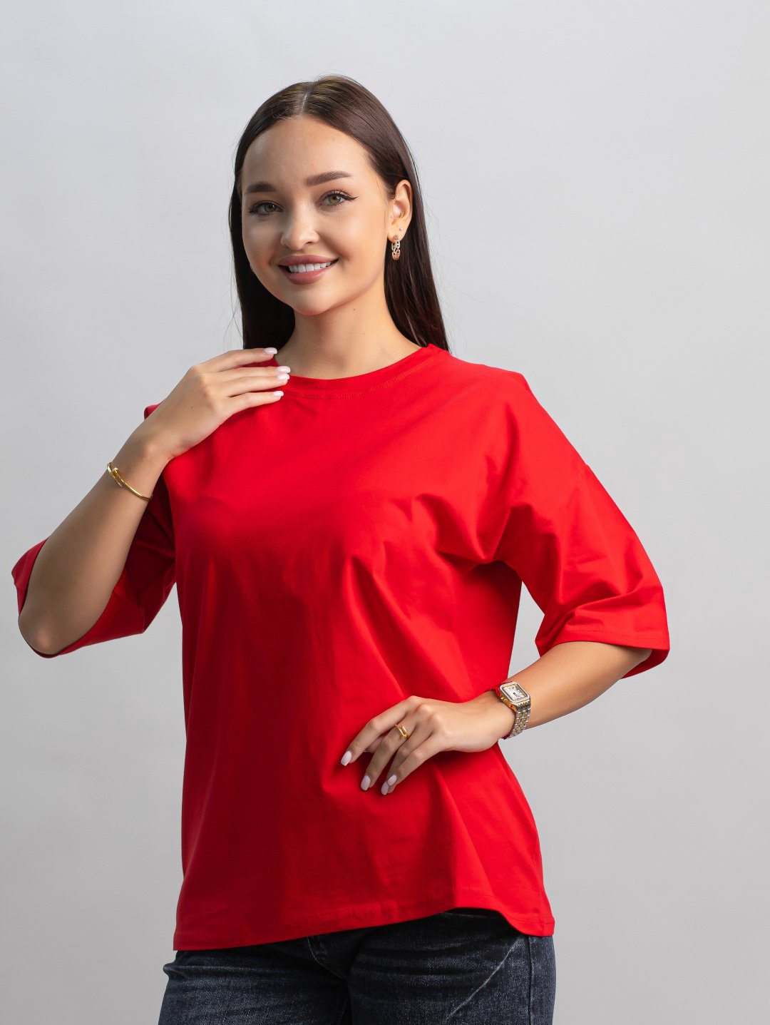 Футболка alinashoes без принта красная one size купить,NaN