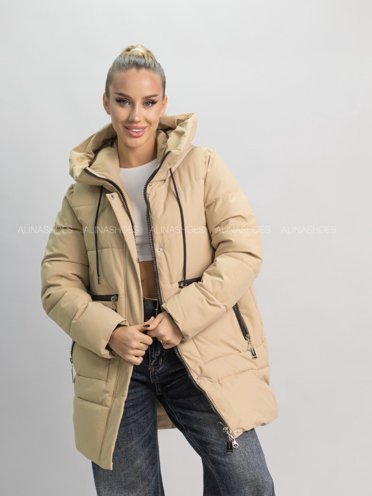 Зимняя куртка alinashoes темно-бежевый купить,NaN