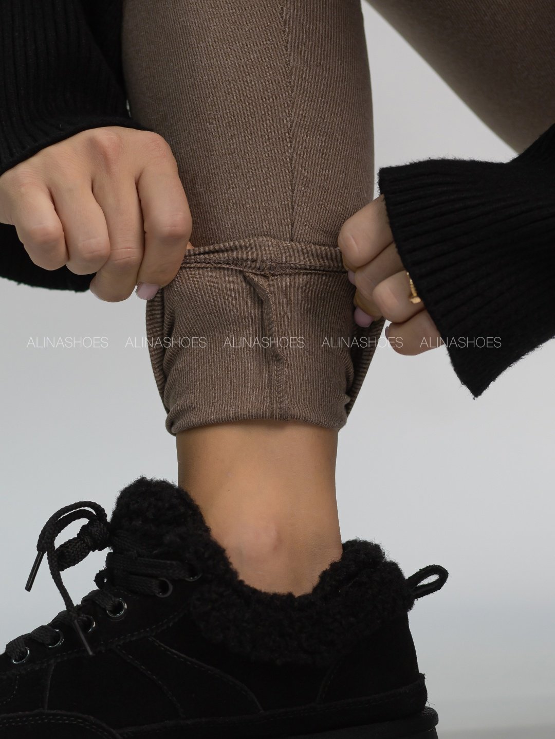 Леггинсы alinashoes коричневый купить,NaN