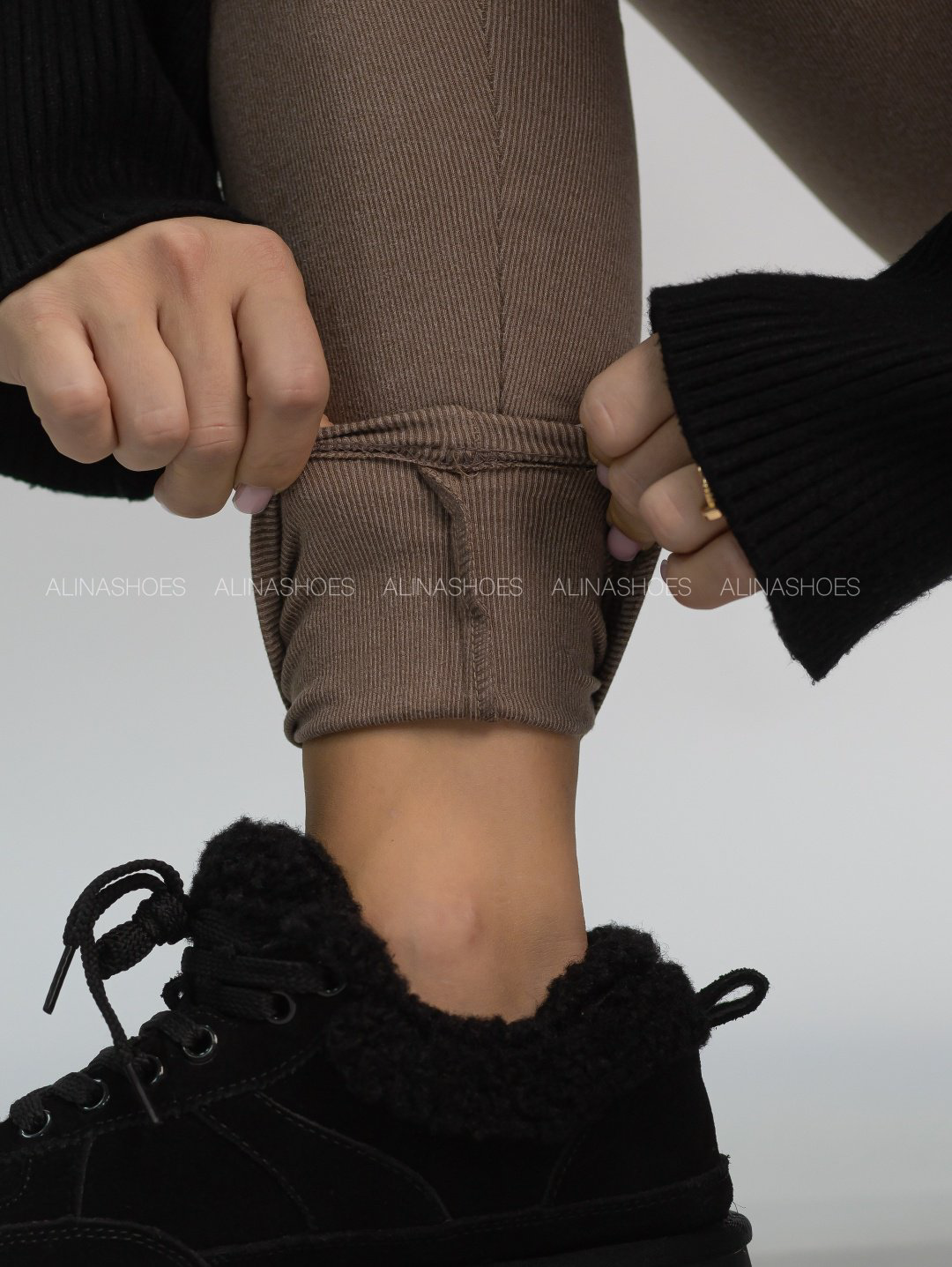 Леггинсы alinashoes коричневый купить,NaN
