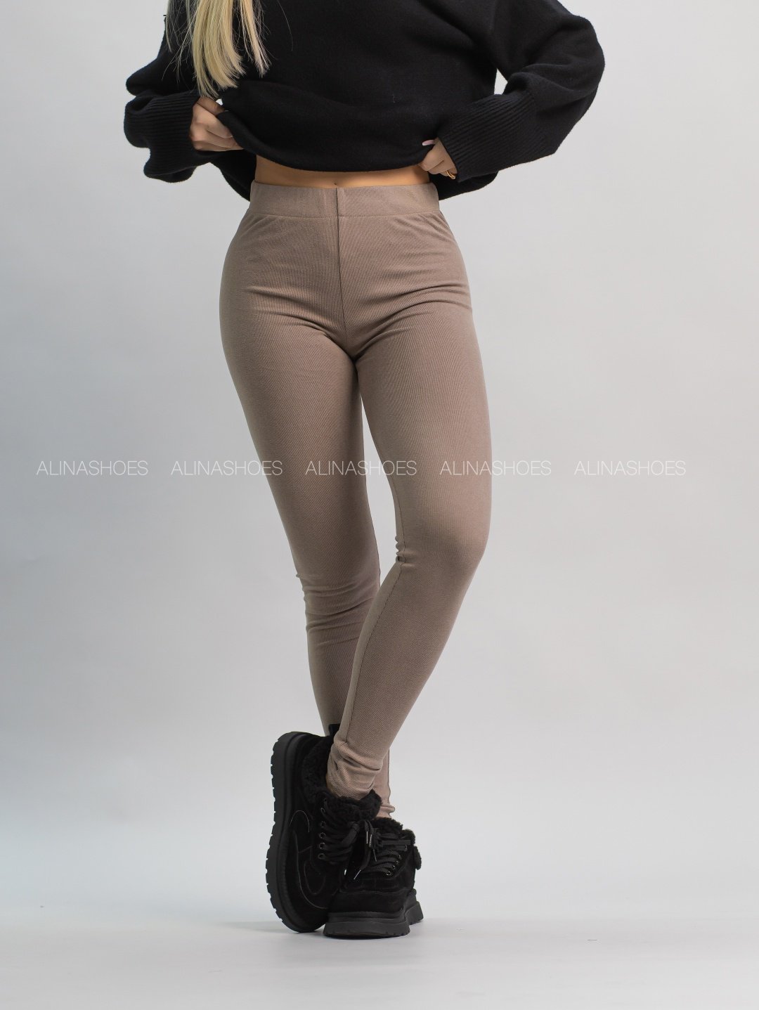 Леггинсы alinashoes коричневый купить,NaN