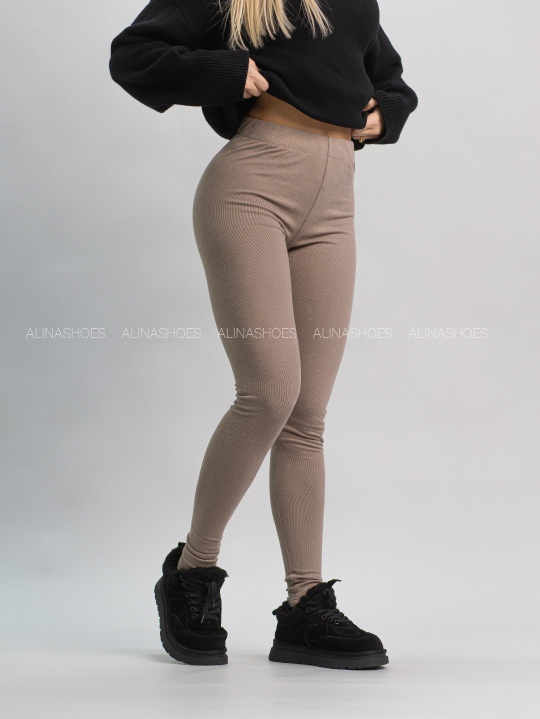 Леггинсы alinashoes коричневый купить,NaN