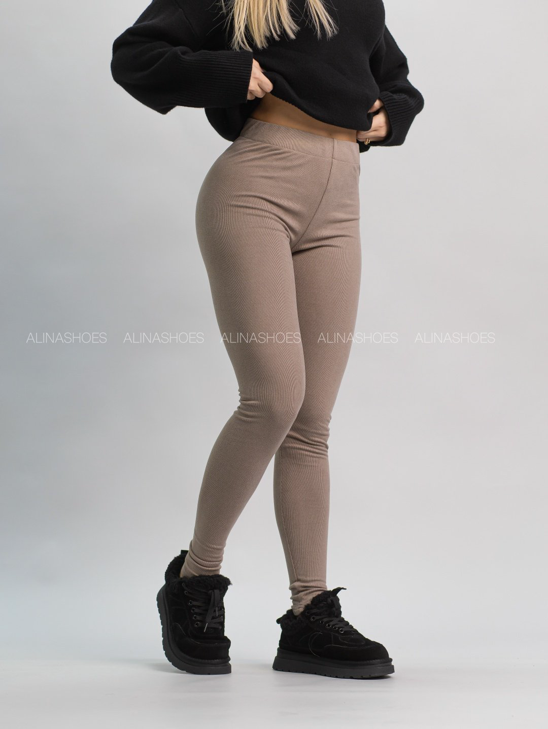 Леггинсы alinashoes коричневый купить,NaN