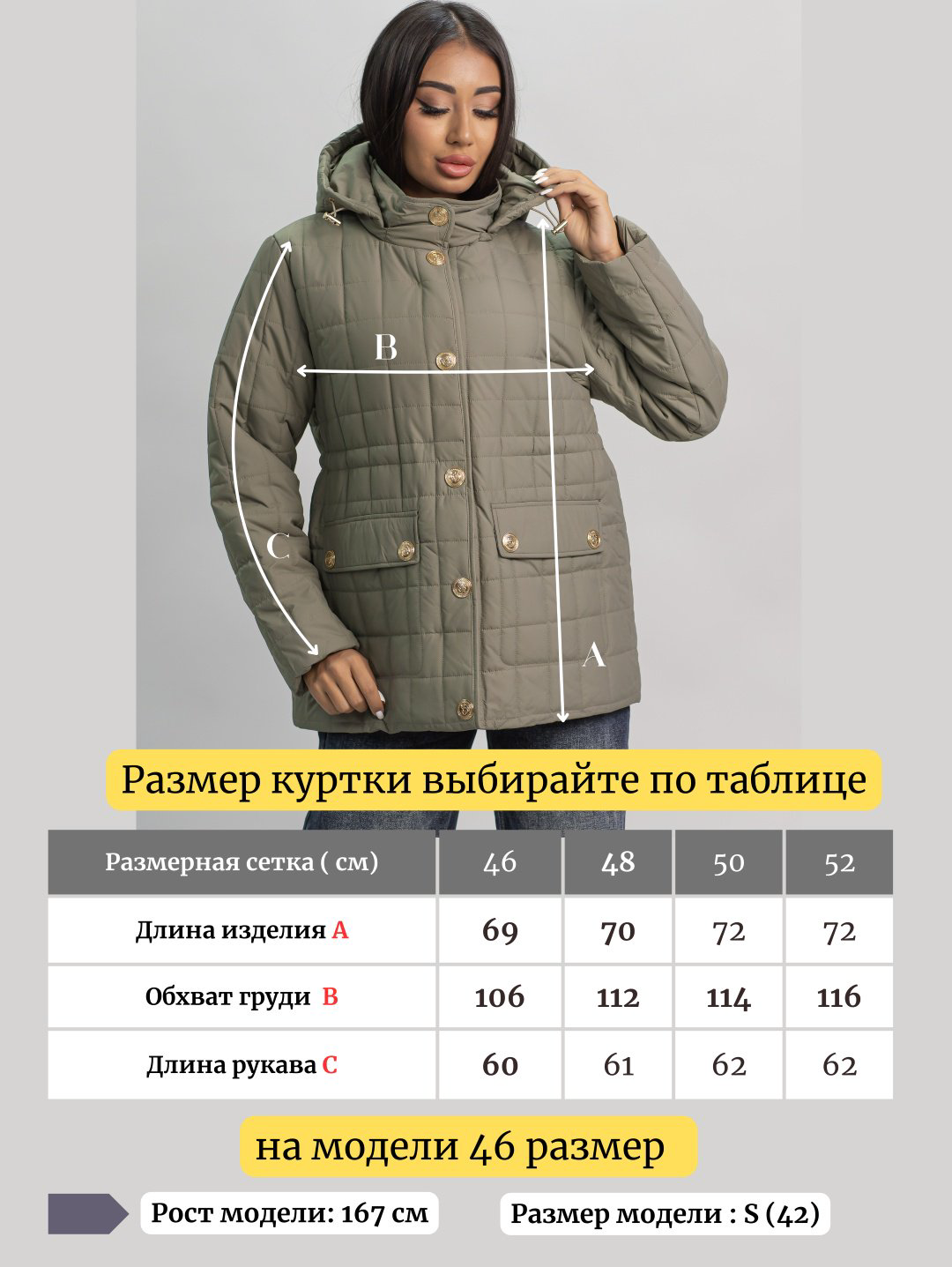 Демисезонная куртка alinashoes хаки купить,NaN