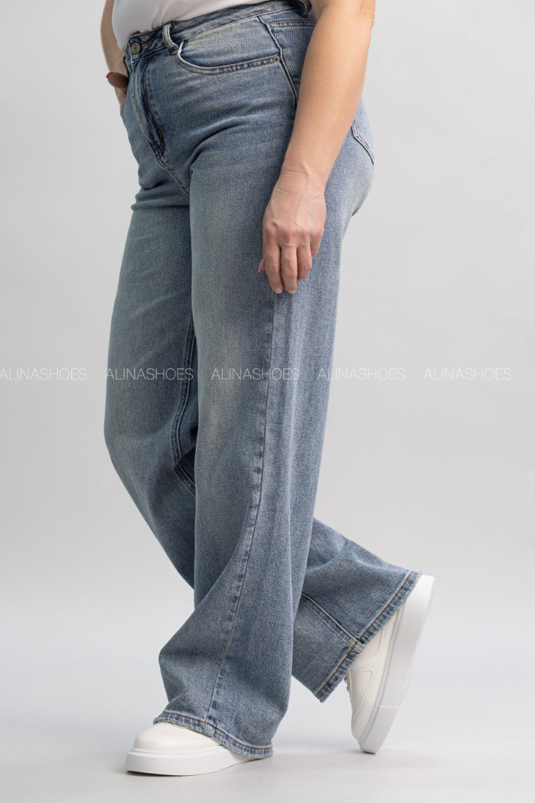 Джинсы прямые alinashoes голубой купить,NaN