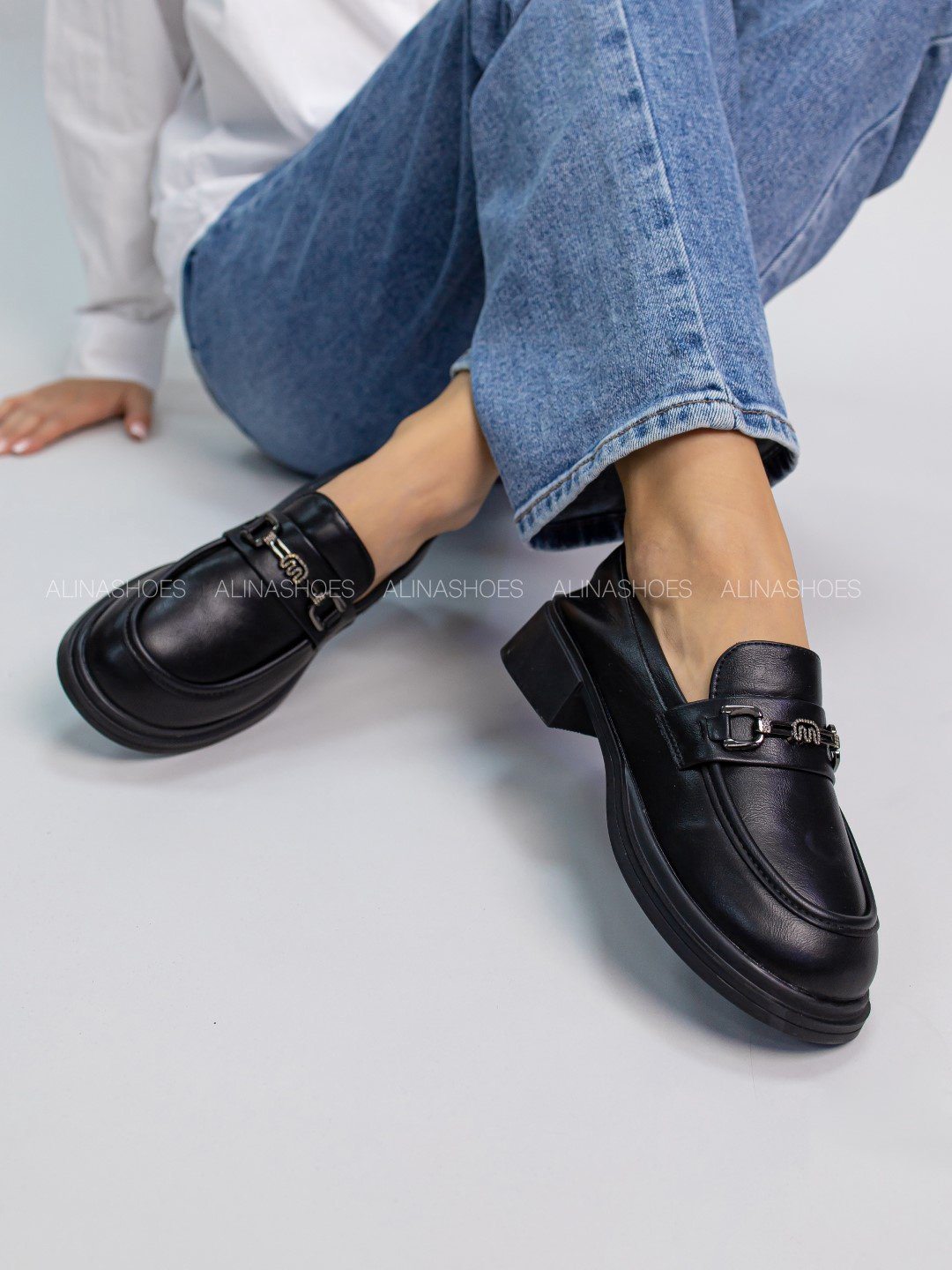 Лоферы alinashoes black 37 купить,NaN