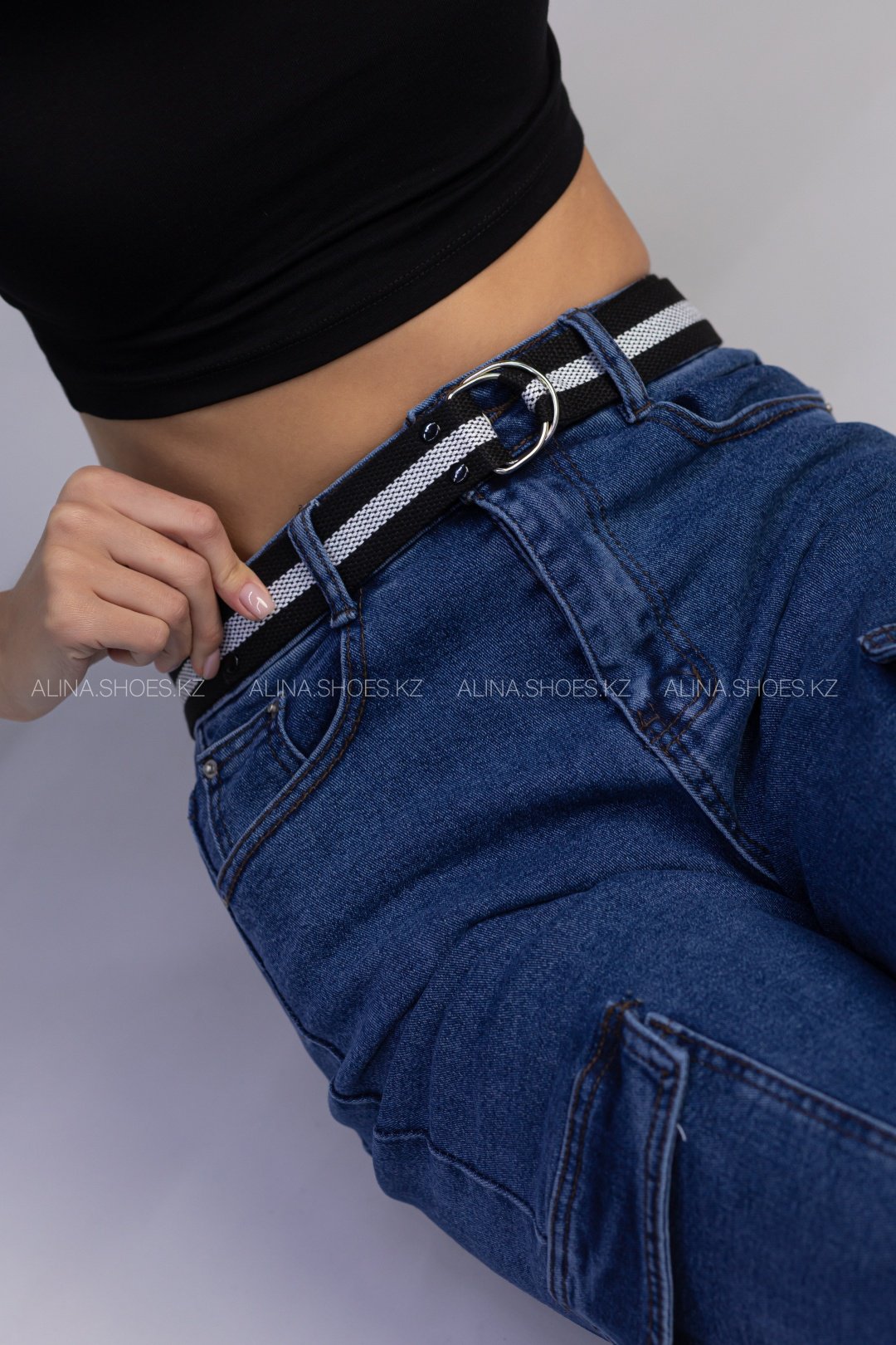 Джинсы прямые alinashoes синий купить,NaN