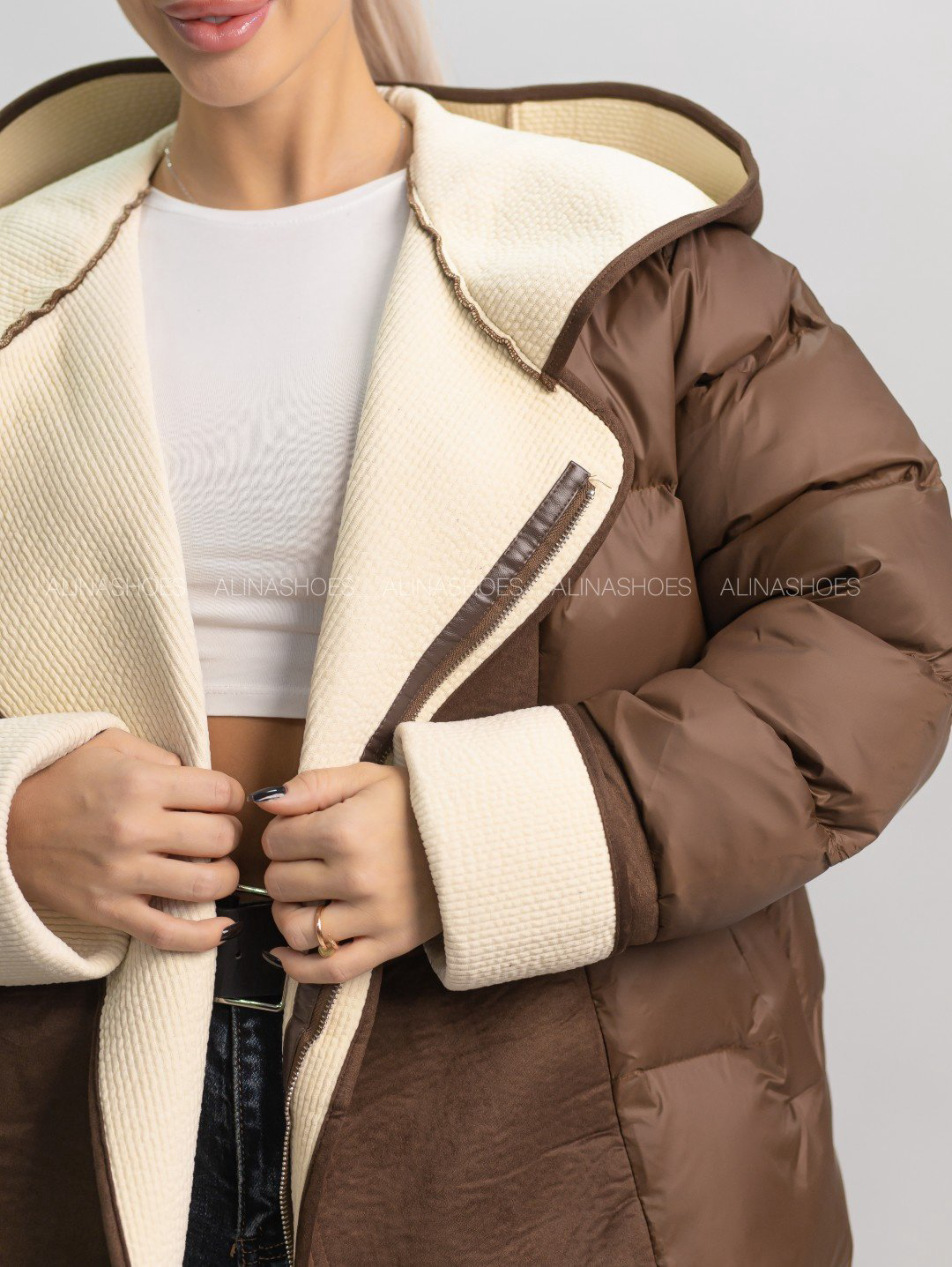 Зимняя куртка alinashoes коричневый купить,NaN