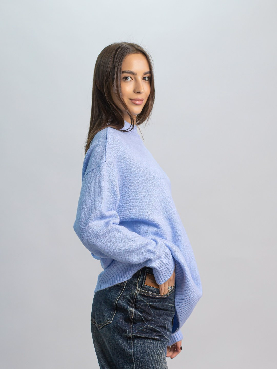 Джемпер alinashoes голубой купить,NaN