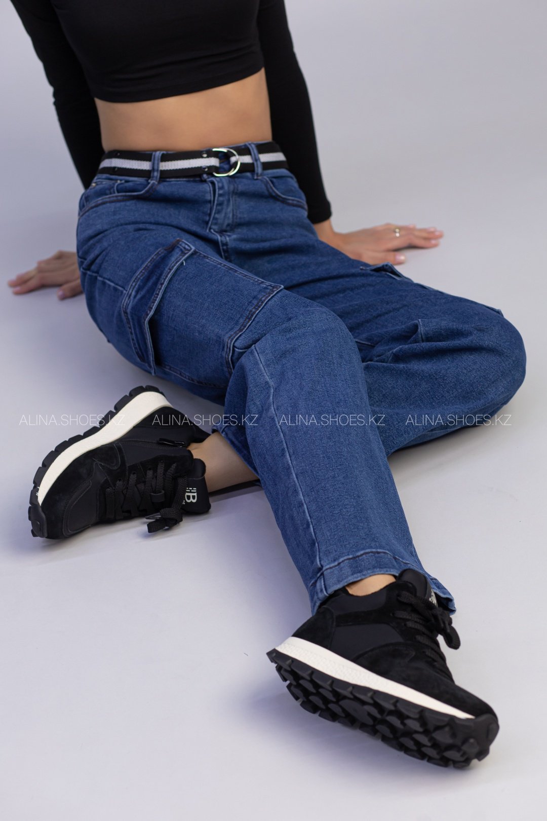 Джинсы прямые alinashoes синий купить,NaN