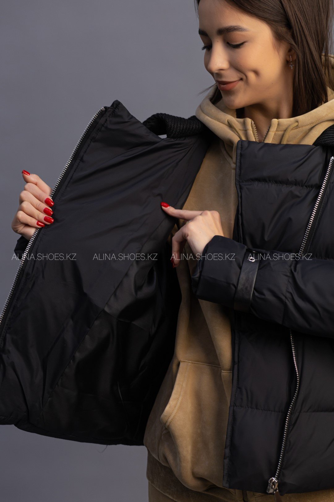 Зимняя куртка alinashoes черный купить,NaN