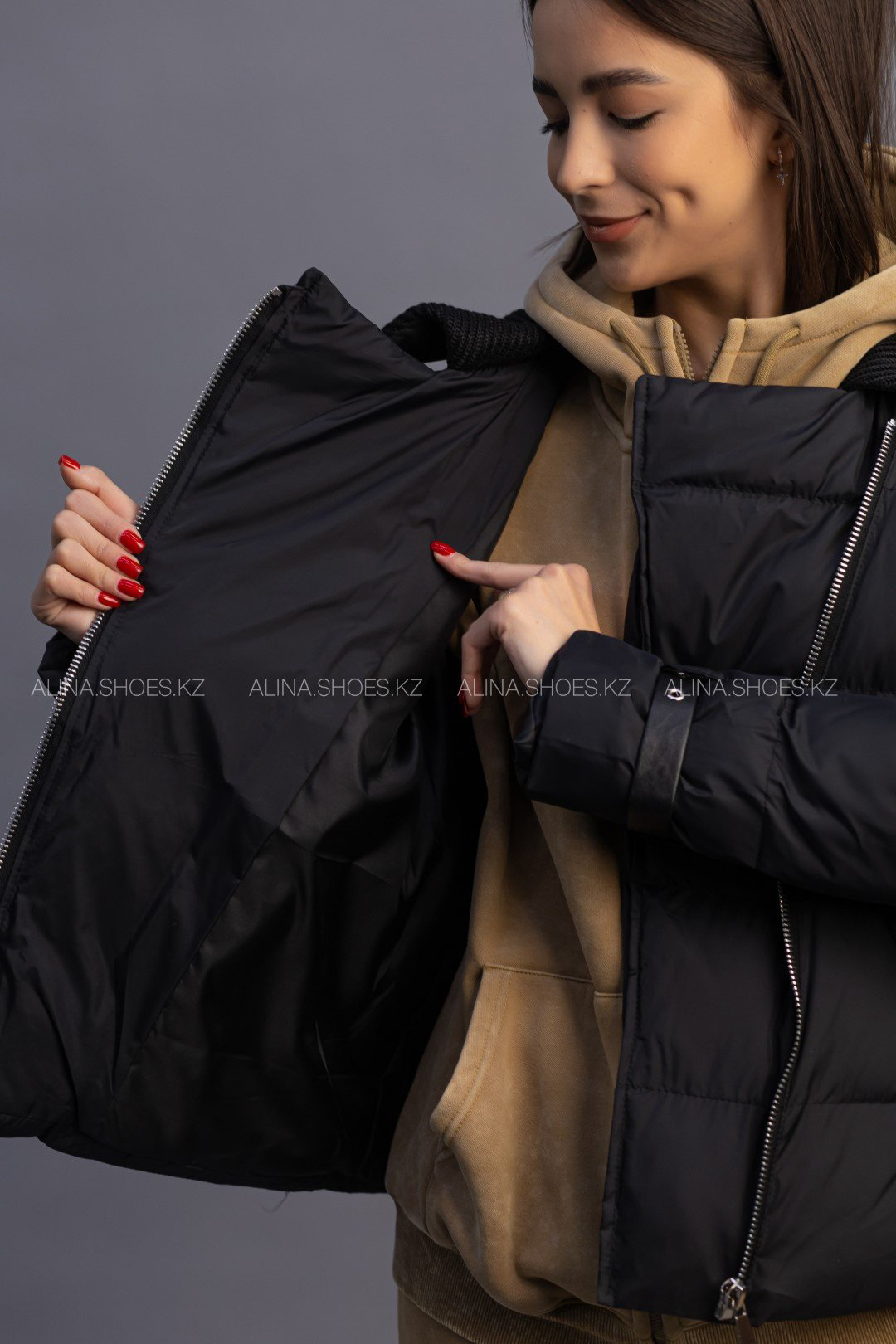 Зимняя куртка alinashoes черный купить,NaN