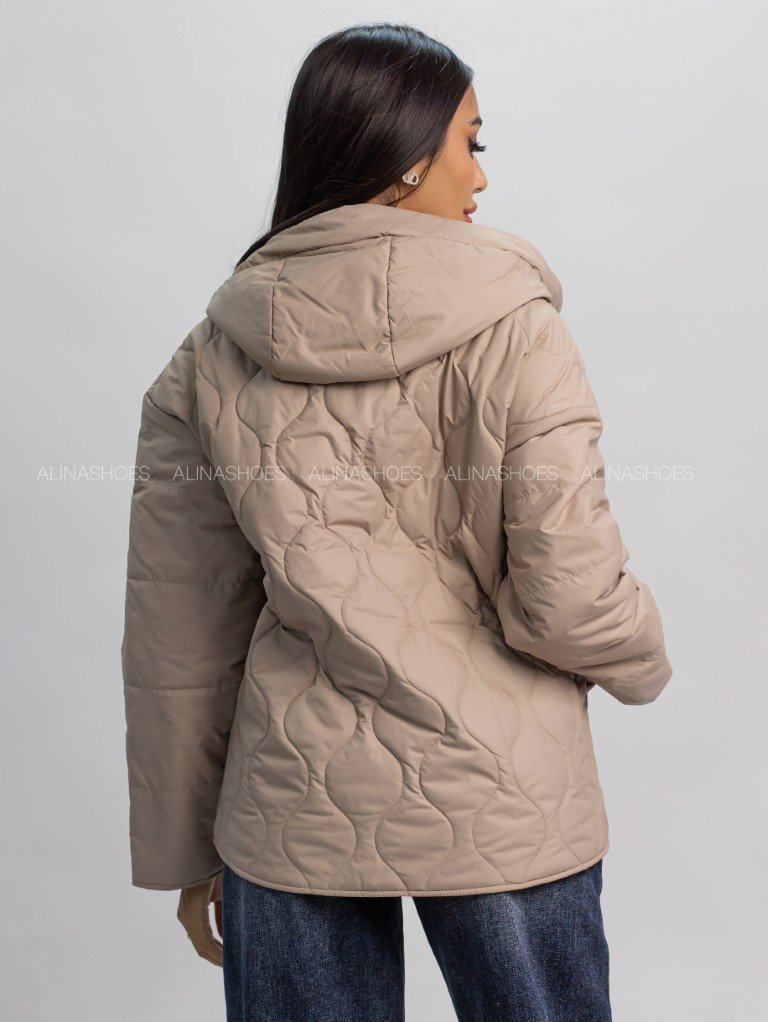 Демисезонная куртка alinashoes темно-бежевый купить,NaN