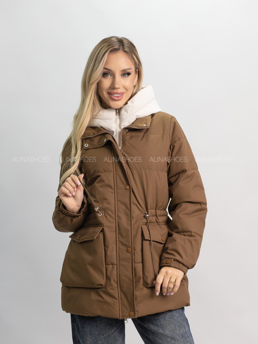 Демисезонная куртка alinashoes коричневый купить,NaN