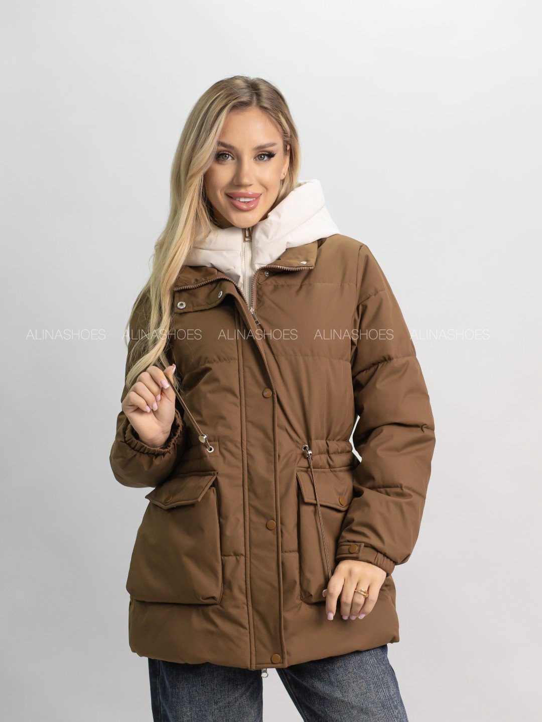 Демисезонная куртка alinashoes коричневый купить,NaN