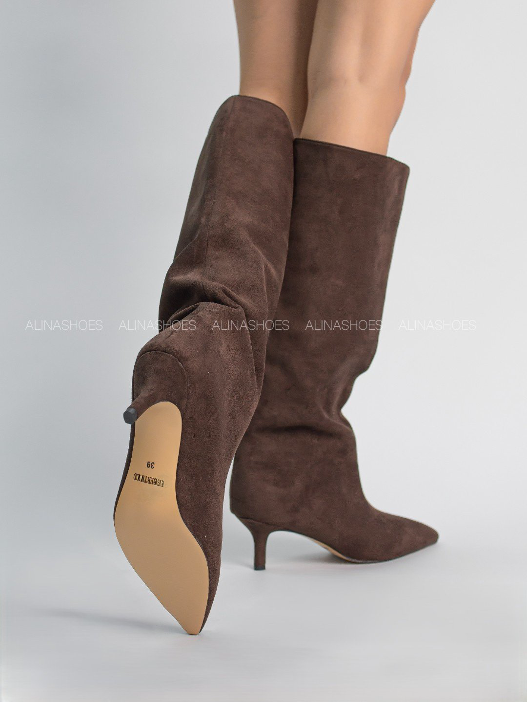 Сапоги alinashoes brown 36 купить,NaN