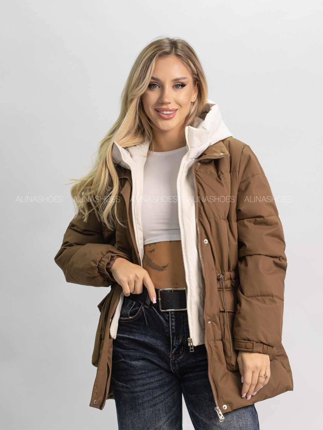 Демисезонная куртка alinashoes коричневый купить,NaN