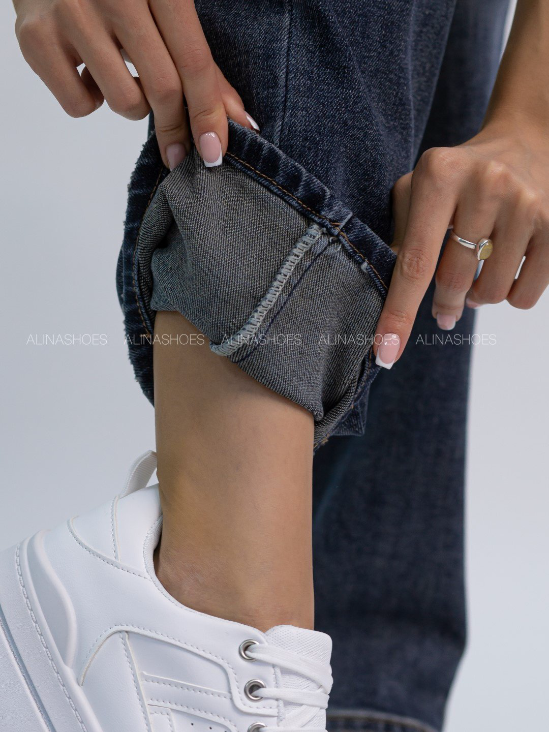 Джинсы прямые alinashoes синий купить,NaN