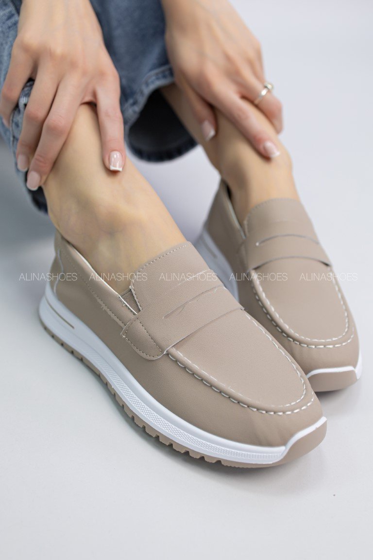 Мокасины alinashoes бежевый купить,NaN