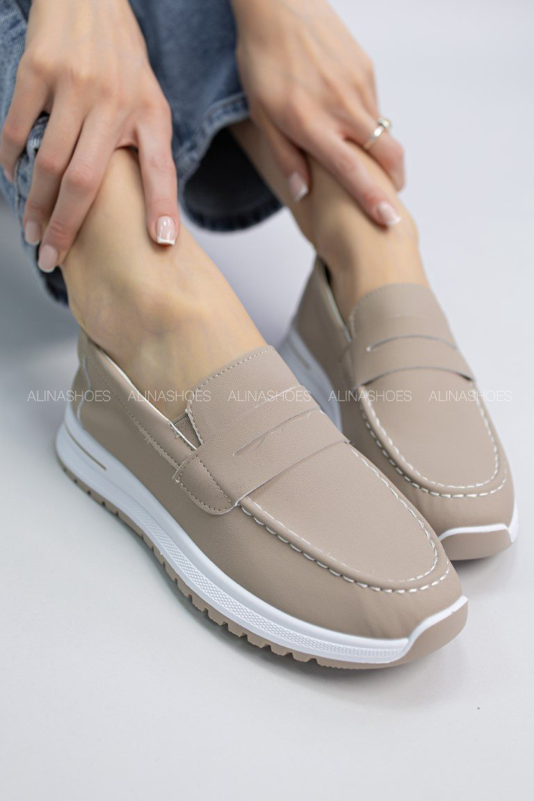 Мокасины alinashoes бежевый купить,NaN