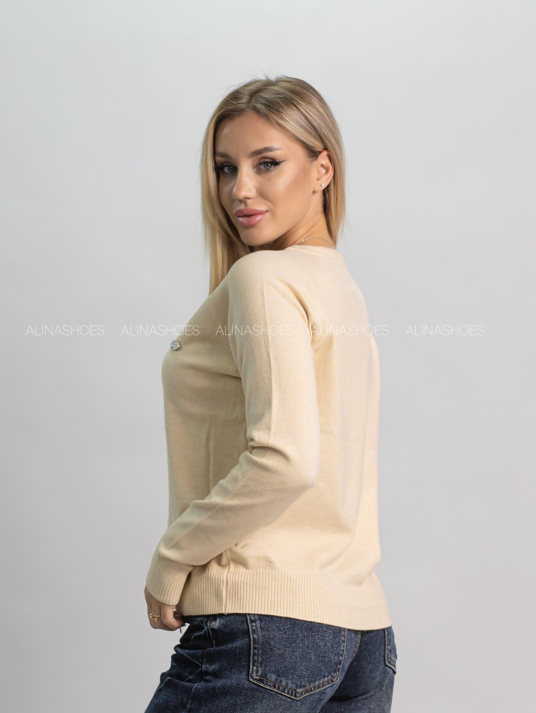 Кофта alinashoes бежевый купить,NaN