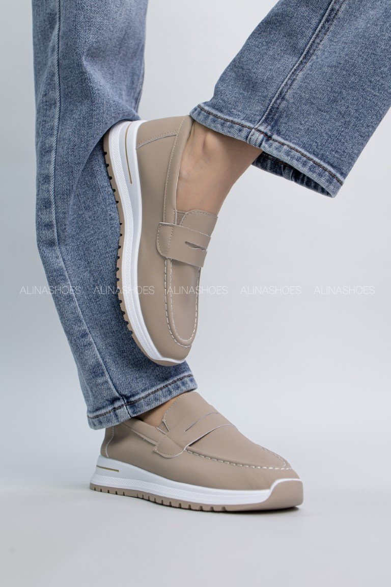 Мокасины alinashoes бежевый купить,NaN